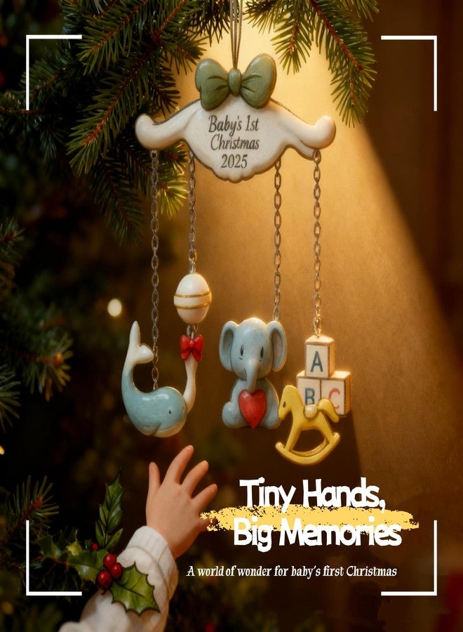 WANCHIY Baby’s First Christmas Ornament 2025 Girl - My First Christmas Ornament Keepsake for Baby Boy or Girl, Baby’s 1st Christmas Tree Decoration Gift - Image 5
