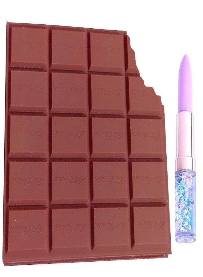 SHREE TECHNESH® Unique Chocolate Shape Memo Pad Diary with Mini Lipstick Shape Pen - Image 1