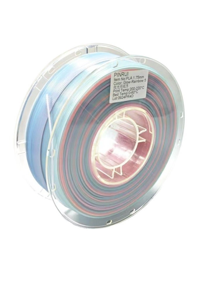 3D Printing Consumables PLA Luminous Rainbow 1.75mm Luminous Gradient Multi-color Luminous PLA - Image 1