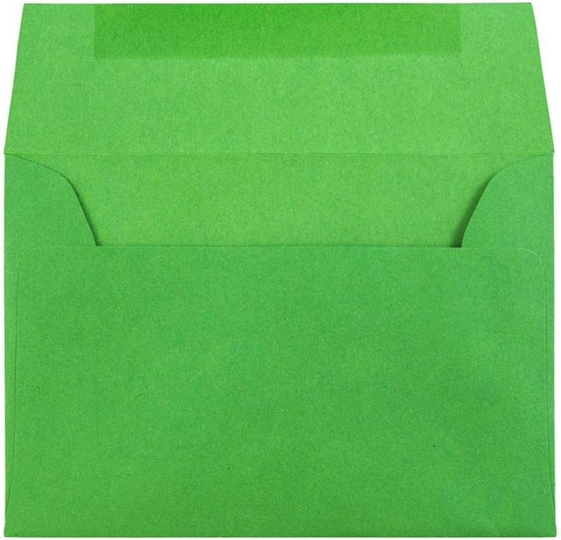JAM Paper 4Bar A1 Colored Invitation Envelopes - 3 5/8 x 5 1/8 - Green Recycled - 50/Pack - Image 2