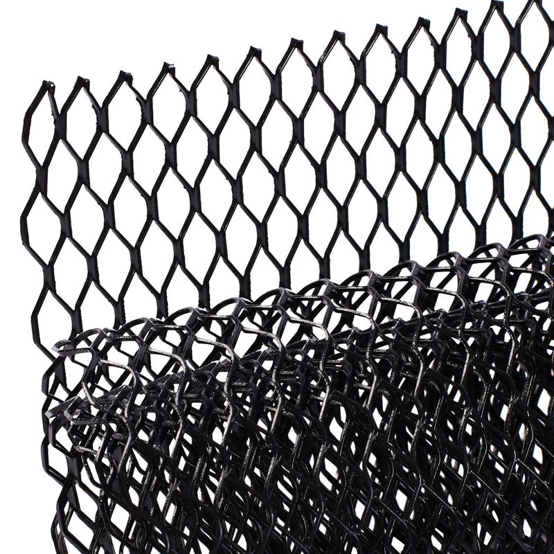 AggAuto Universal 40"x13" Car Grill Mesh - Aluminum Alloy Automotive Grille Insert Bumper 11x25mm Hexagon Hole, One of the Most Multifunctional Shape Grids 100x33cm Black - Image 1