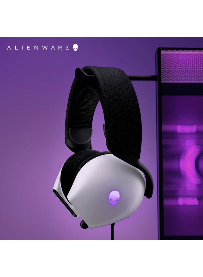 Alienware Aw520h Gaming Headset, Professional E-sports Wired Headphones, Smart Noise-cancelling, Dolby Atmos Sound, Rgb High-end Peripheral, White - Image 3