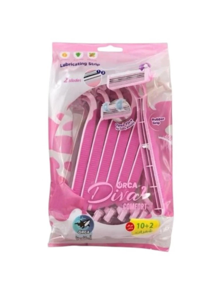 ORCA Comfort 2-Blade Womens Razor – 10+2 - Image 2