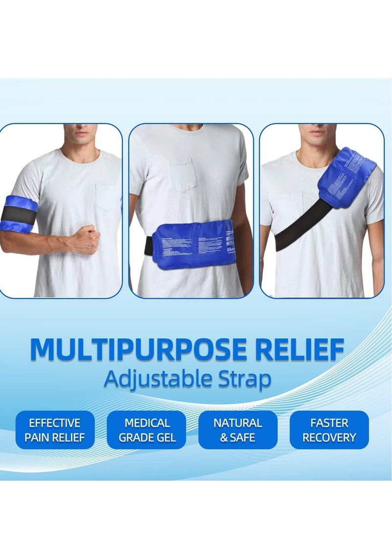 SYOSI Ice Pack Reusable Hot and Cold Therapy Gel Wrap Support Injury Recovery, Alleviate Joint Muscle Pain for Knees, Back, Elbows, Wrists Legs  - Image 3