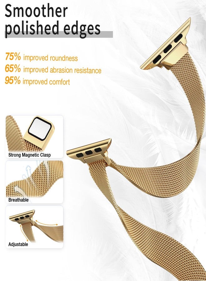 MARGE PLUS Slim Milanese Loop Compatible with Apple Watch Band for women 41mm 40mm 38mm 42mm 46mm 45mm 44mm, Stainless Steel Magnetic Mesh Strap work on iWatch Bands Series 11 10 9 8 7 6 5 4 3 & SE 3 - Image 3