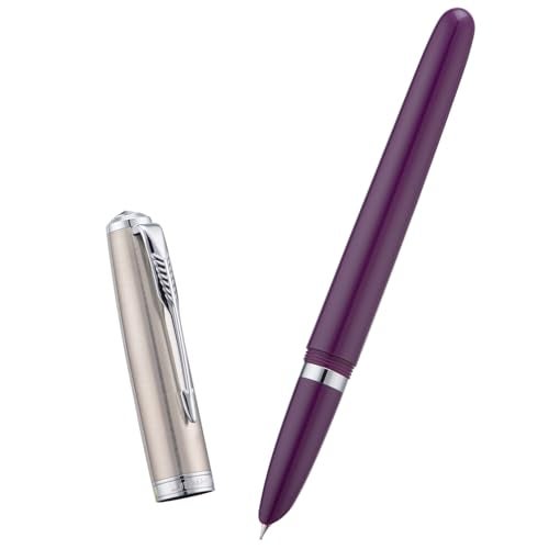 Lanxivi 3 Jinhao 86 Fountain Pen Set (Orange, Purple and White Resin) Extra Fine Nib with Refillable Ink Converter - Image 3