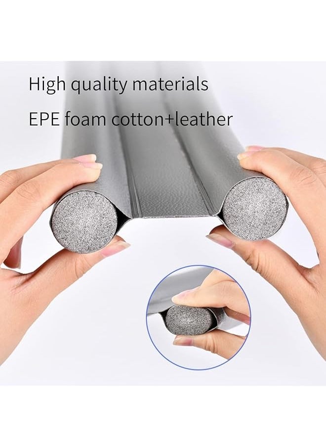 erorex - Door Draft Stopper Door Bottom Seal Strip Noise Blocker Draft Stopper For Bottom Of Door Keeping Warm In And Cold Out Noise Blocker Draft Stopper Prevent Bugs Coming Draught Excluder Grey - Image 1