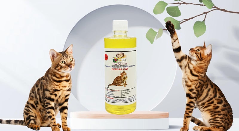 Swacch Shampoo Specially Formulated for Bengal Cat (500ml) Lemon - Image 2