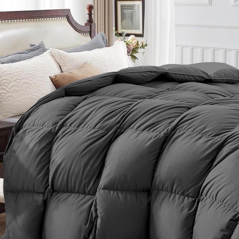 BEDDY FUSION 500 GSM Winter Comforter Double Bed Size 90X100 Premium Collection Heavy Winter Quilted Comforter 500 GSM Microfiber Fill DuvetBlanket Double Bed Dark Grey Color - Image 3