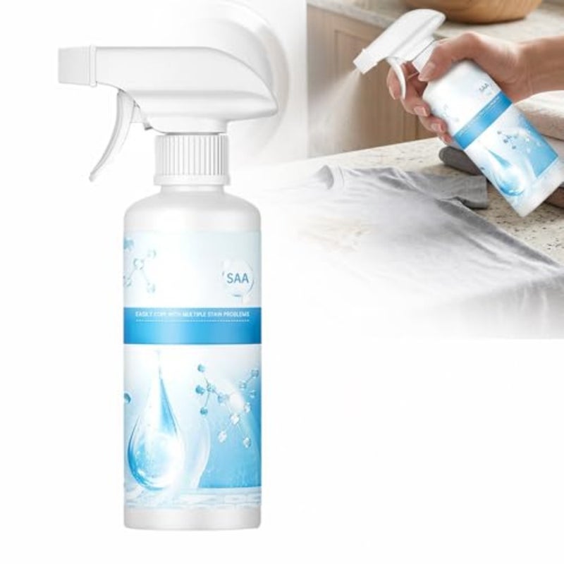 Clothing Emulsifier Stain Remover Spray for Clothes Laundry, Non-Ionic Fabric Cleaner for Oil and Grease Stains, Portable Stain Remover Spray for Travel Home Office Emergency Use - Image 1