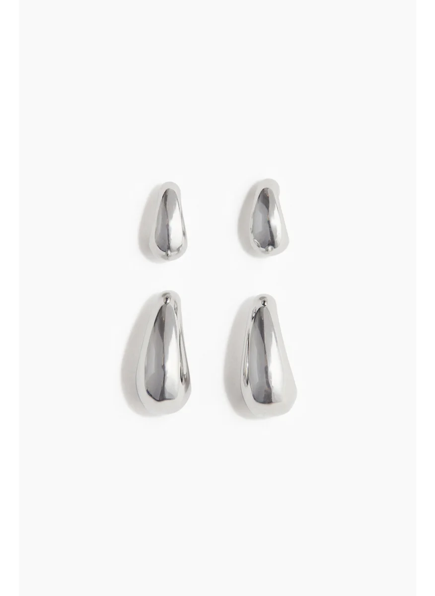 H&M 2 Pairs Stainless Steel Earrings