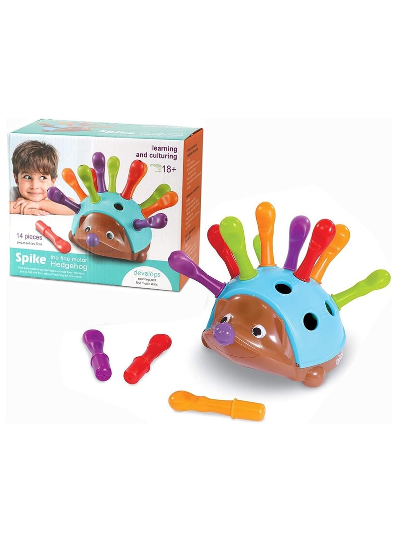 حديقة الألعاب لعبة القنفذ الحسي لتنمية المهارات الحركية الدقيقة مع 12 مسمار – لعبة تعليمية للأطفال من عمر 1 إلى 3 سنوات – مستوحاة من منهج مونتيسوري - Image 1