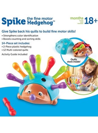 Sensory Fine Motor Hedgehog Toy with 12 Spikes – Learning Toy for Toddlers, Montessori Educational Toy for Kids 18+ Months - view 4