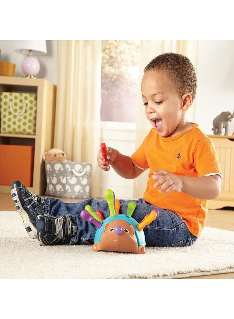 حديقة الألعاب لعبة القنفذ الحسي لتنمية المهارات الحركية الدقيقة مع 12 مسمار – لعبة تعليمية للأطفال من عمر 1 إلى 3 سنوات – مستوحاة من منهج مونتيسوري - Image 3