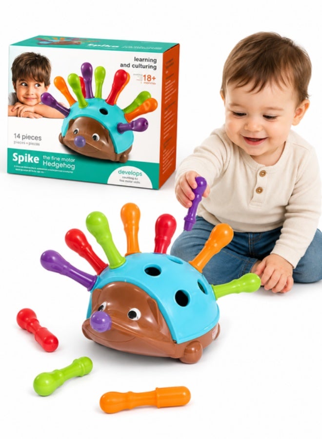TOY GARDEN Sensory Fine Motor Hedgehog Toy with 12 Spikes – Learning Toy for Toddlers, Montessori Educational Toy for Kids 18+ Months - Image 1