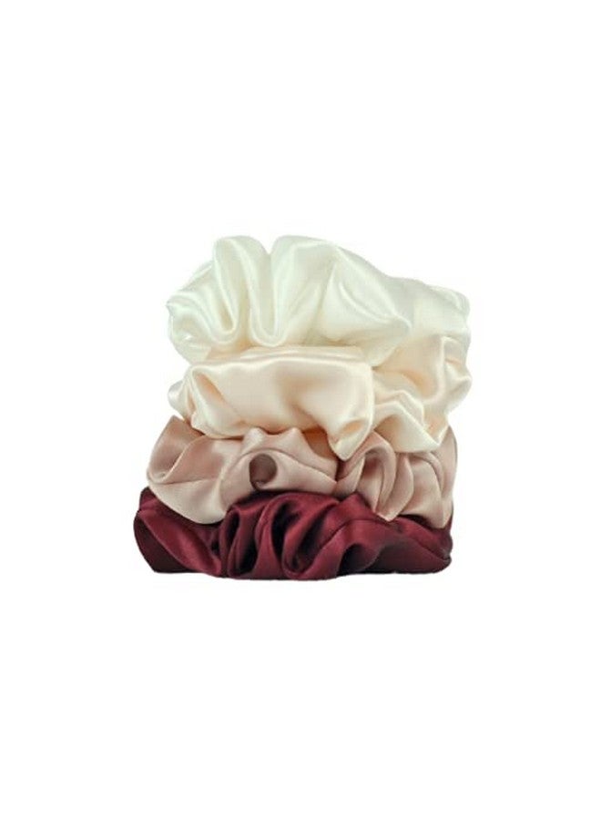 Viyanshi Silk Satin Hair Ties Scrunchies Elastic Hair Band for Women (s4) - Multicolor - Image 1