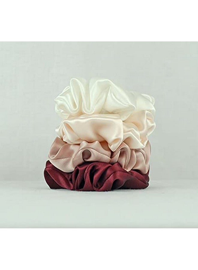 Viyanshi Silk Satin Hair Ties Scrunchies Elastic Hair Band for Women (s4) - Multicolor - Image 2