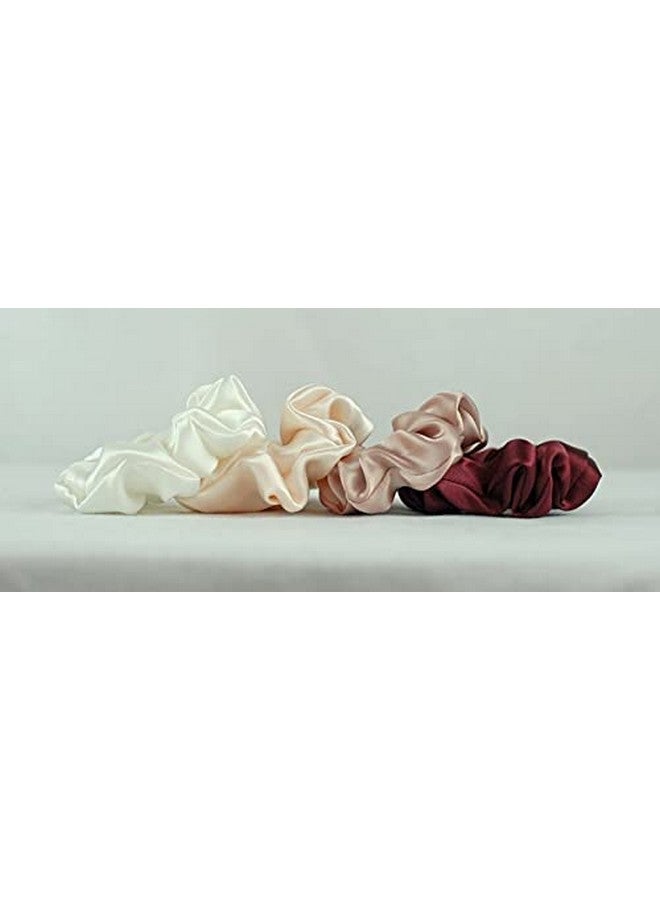 Viyanshi Silk Satin Hair Ties Scrunchies Elastic Hair Band for Women (s4) - Multicolor - Image 4