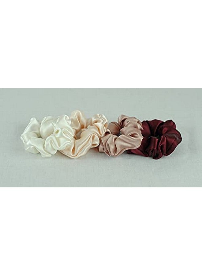 Viyanshi Silk Satin Hair Ties Scrunchies Elastic Hair Band for Women (s4) - Multicolor - Image 3