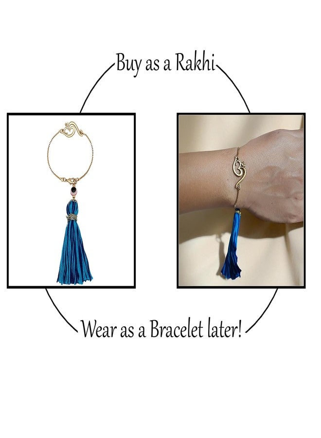 Mahi Couple Rakhi for Brother and Bhabhi with Evil Eye and Om Bracelet style Lumba - Bhaiya Bhabhi Rakhi Set Combo (RCOL1105543G) - Image 4