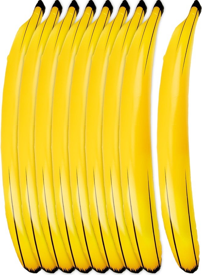 Sonarun 9 Pcs 71 Inch Jumbo Inflatable Banana Props Large Blow Up Banana Giant Inflatable Banana Floats Huge Banana Balloons for Indoor Outdoor Summer Pool Bachelorette Party - Image 1