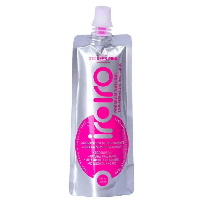 Iroiro IROIRO Premium Natural Semi-Permanent Hair Color 310 Neon Pink (4oz) 