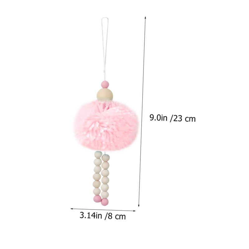 Handmade Soft Fur Bead Pendant Decor For Nursery Room Photography Prop - Image 3