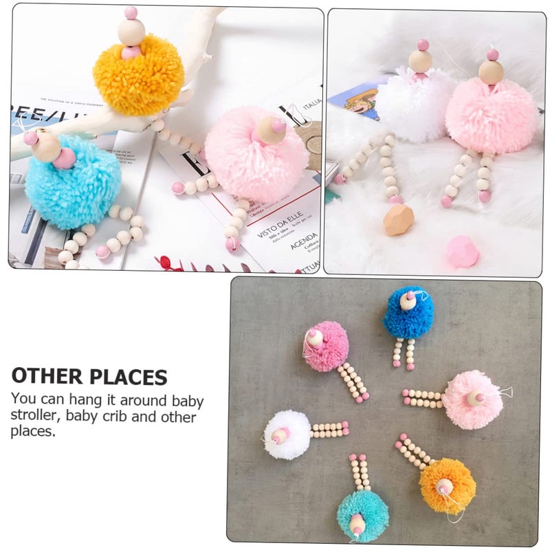 Handmade Soft Fur Bead Pendant Decor For Nursery Room Photography Prop - Image 5