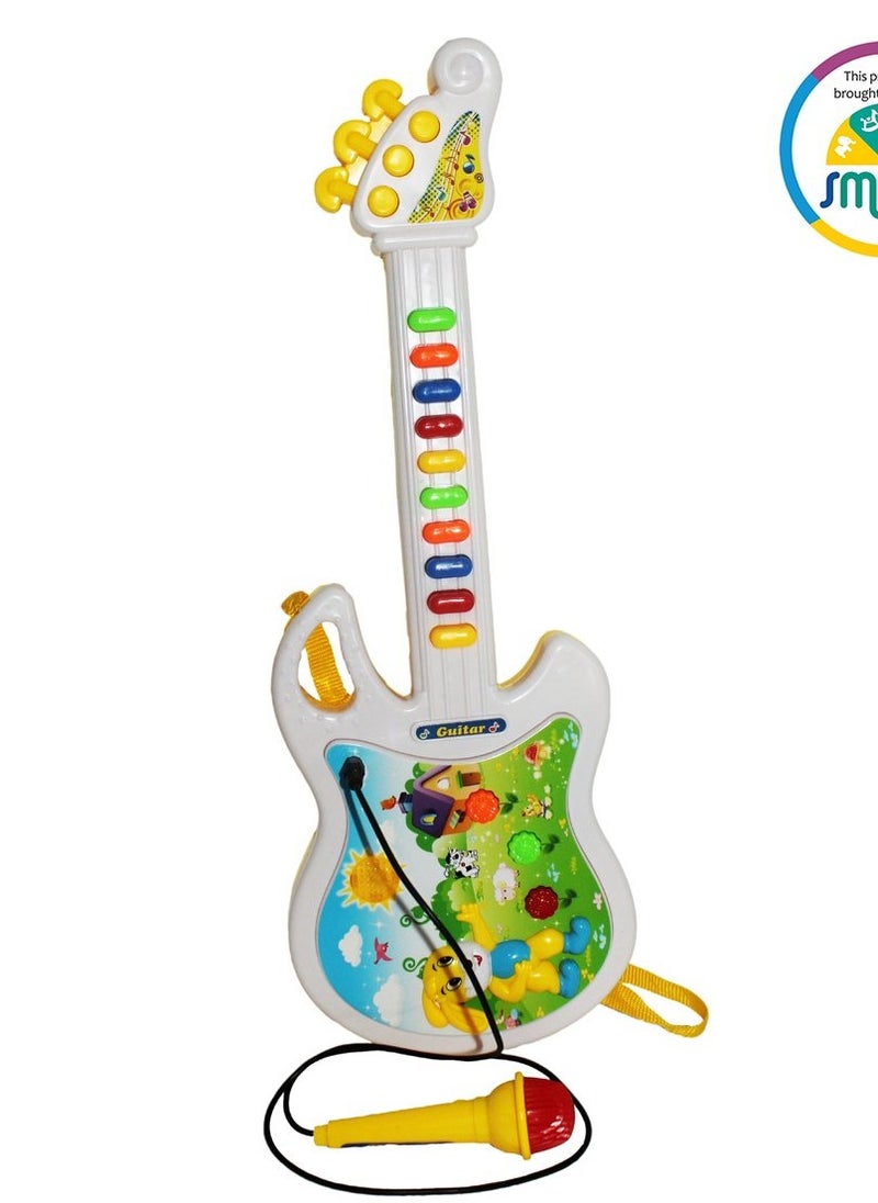 Generic - 10 Music Guitar with Microphone Toy for Kids - Image 1