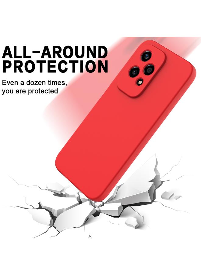 زبون جراب لهاتف Honor 200 Lite Global مصنوع من السيليكون السائل المقاوم للصدمات بلون نقي - Image 5