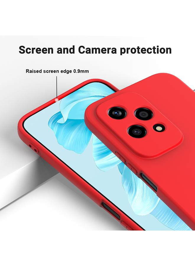 زبون جراب لهاتف Honor 200 Lite Global مصنوع من السيليكون السائل المقاوم للصدمات بلون نقي - Image 4