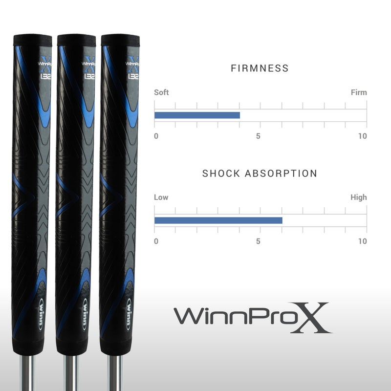 Winn Pro X 1.32 Putter Grip (Jumbo, Black/Blue) - Image 4