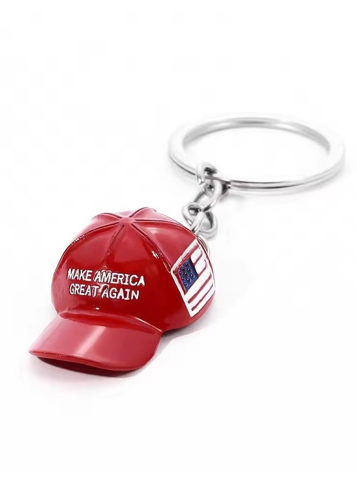Goolsky Red Hat Keychain for Men Women Freedom Key Ring Fashion Nation Key Holder Jewelry Accessories - Image 3