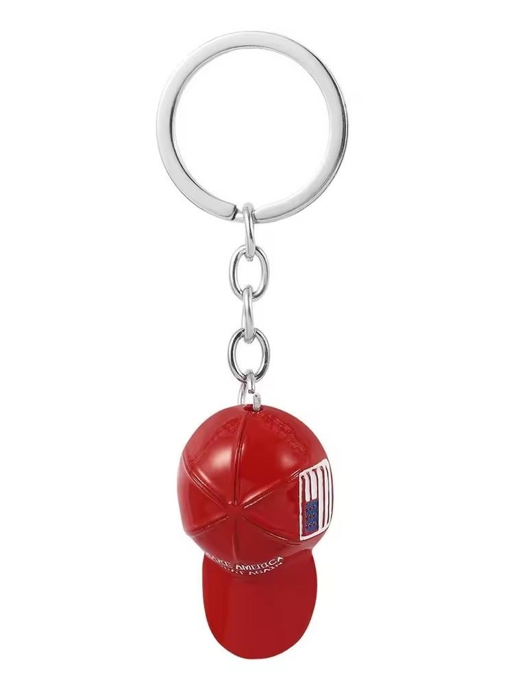 Goolsky Red Hat Keychain for Men Women Freedom Key Ring Fashion Nation Key Holder Jewelry Accessories - Image 4