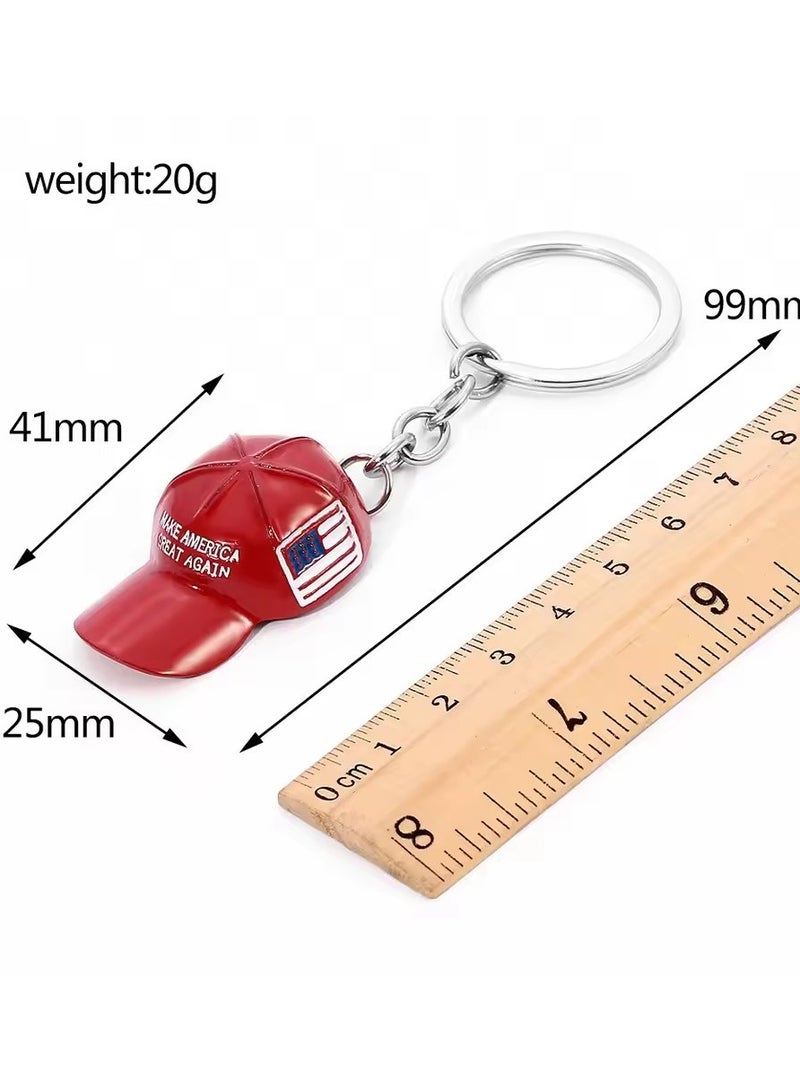 Goolsky Red Hat Keychain for Men Women Freedom Key Ring Fashion Nation Key Holder Jewelry Accessories - Image 5