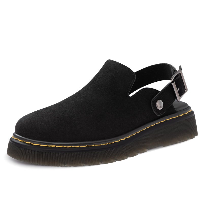 Athlefit Women's Clogs Shoes with Back Strap Comfortable Latex Footbed Slip-On Adjustable Slingback Mules Zapatos para Mujer Black - Image 1