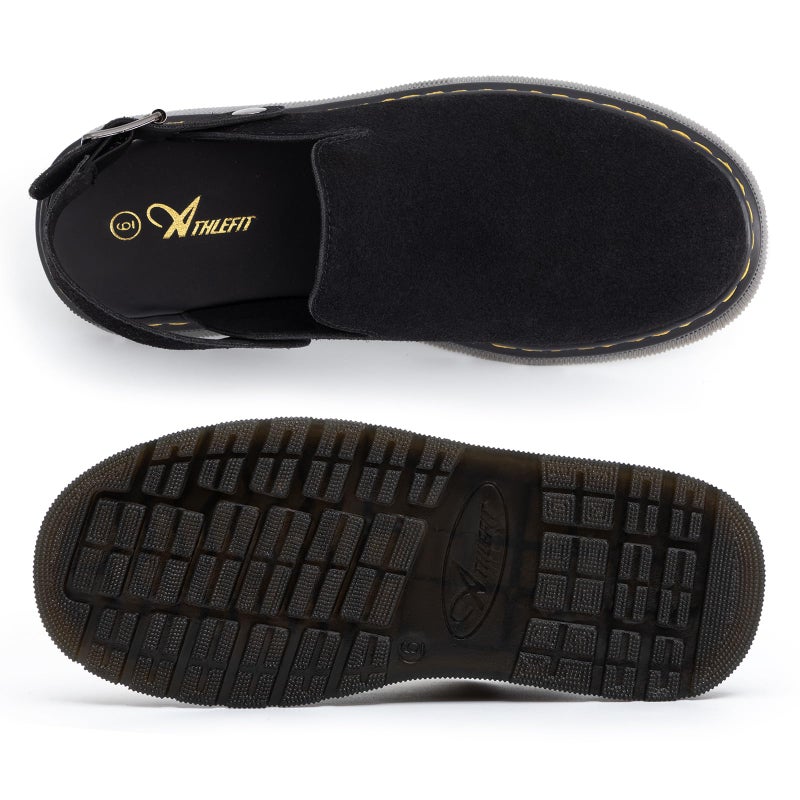 Athlefit Women's Clogs Shoes with Back Strap Comfortable Latex Footbed Slip-On Adjustable Slingback Mules Zapatos para Mujer Black - Image 5
