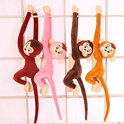TONGMAN MonkeyPlush Stuffed Animal,Hanging Stuffed Animal MonkeyLong arm Monkey Doll Plush Toy Curtain Monkey, 27.5 Inches (Brown) - Image 3