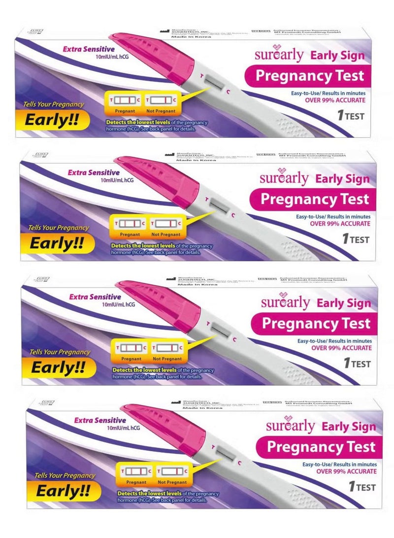 Surearly Pack Of 4 SUREARLY PREGNANCY TEST 1 STRIP - Image 1