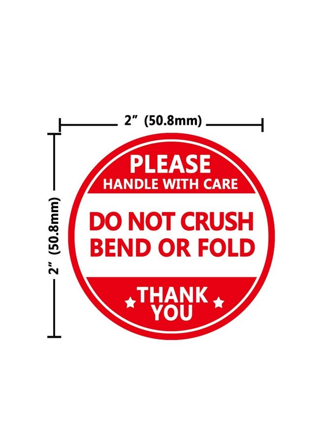 Besttile Do Not Crush Bend Or Fold Shipping Handling Stickers Labelsshipping Warning Stickers For Package 2 Inch 500 Pcs Per Roll - Image 2