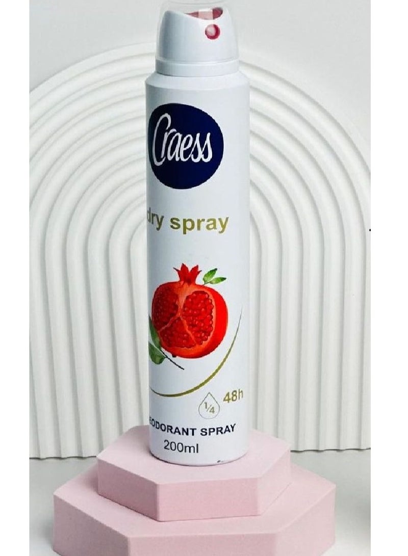 Craess Dry Spray deodorant 48h 200ml