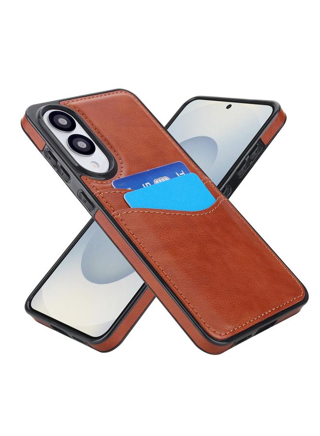 S-TOP Case For Samsung Galaxy S25 Edge 5G Litchi Leather Skin Card Slots Phone Case - Image 2