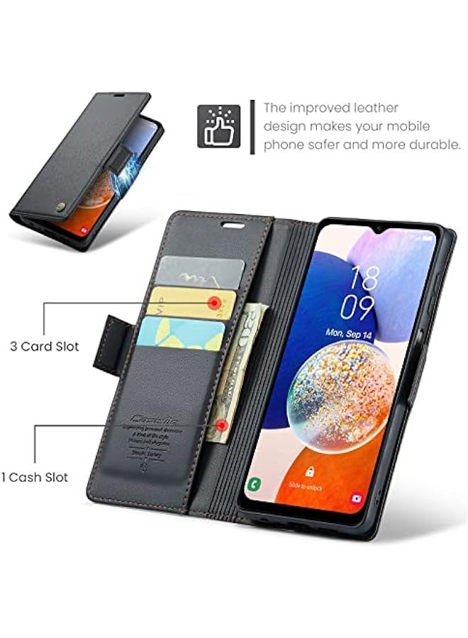 Leather protective cover for Samsung Galaxy A15 4G / 5G Black - Image 2