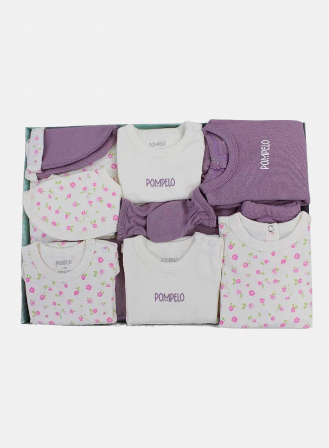 بمبيلو علبة هدايا ملابس قطنية للبنات الصغار – 9 قطع - Image 3