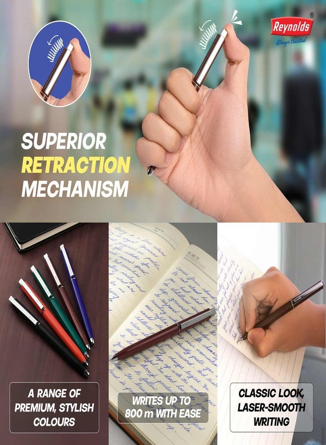 Reynolds JETTER CLASSIC 10 CT POUCH| Smooth Ball Pens, Pen | Long-lasting ball pens | Professional Ball pens with superior writing experience| Ball Pens for swift writing | 0.7mm Tip Size - Image 3