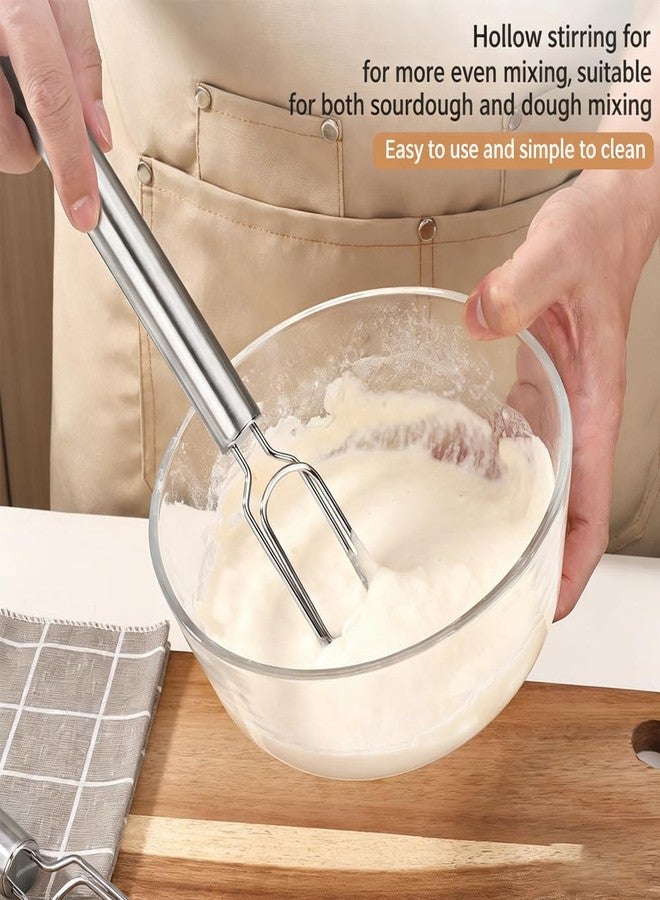 Dewys Danish Dough Whisk – Stainless Steel Flat Dough Hook Mixer for Sourdough Starter Bread Dough Pizza Pastry Cake Batter Hand Mixing Tool - Image 5