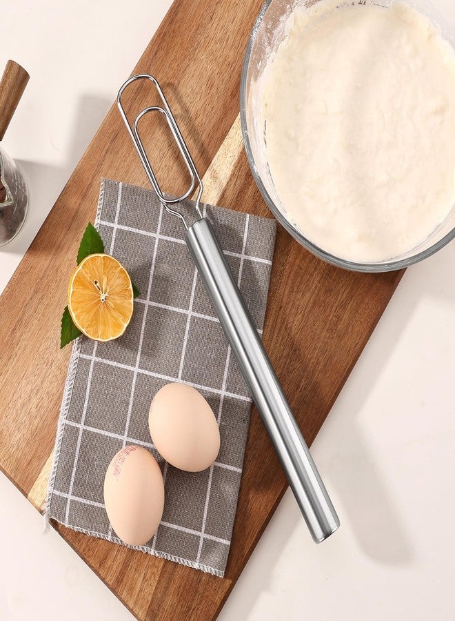 Dewys Danish Dough Whisk – Stainless Steel Flat Dough Hook Mixer for Sourdough Starter Bread Dough Pizza Pastry Cake Batter Hand Mixing Tool - Image 4
