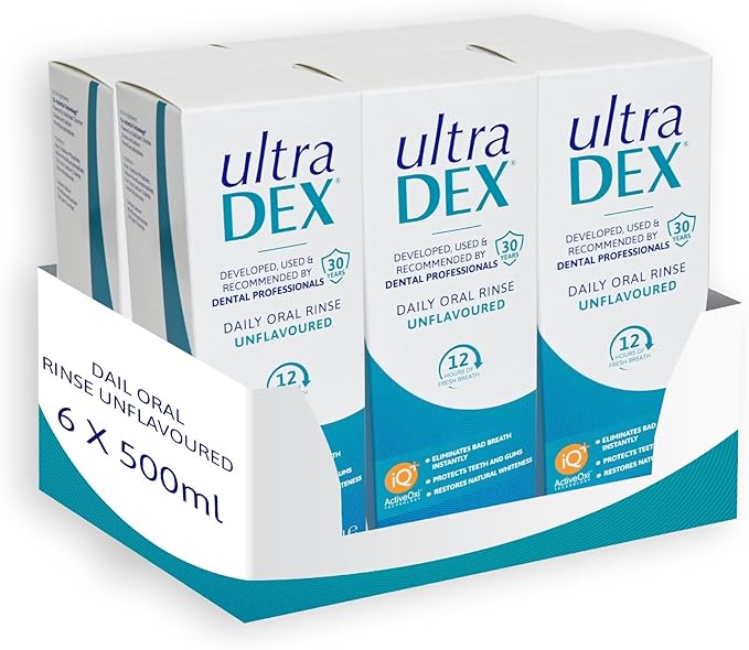 UltraDEX Daily Oral Rinse Original 6 x 500ml Clear - Image 1