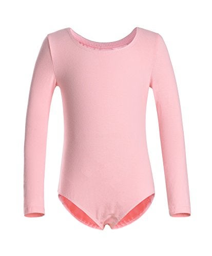 DANSHOW Girls' Team Basic Long Sleeve Leotard for Toddler Gymnastics Dance Ballet(2KD3028-M-08) - Image 1