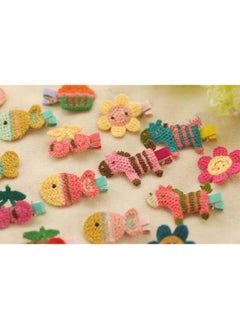 Rimobul 15 Pcs Handmade Crocheted Animal Theme Mini Hair Clips For Kids (Animal Theme)  - Image 4